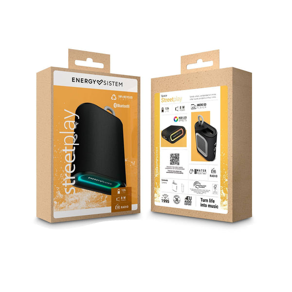 ALTAVOZ BLUETOOTH 5.4 TWS 8W IPX6 RGB (MICRO SD) ENERGY SISTEM STREETPLAY 458813