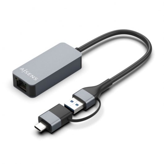 TARJETA RED USB-A + ADAPTADOR USB-C A RJ45 2.5 GIGABIT AISENS A109-0710