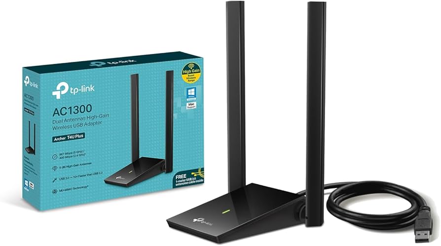 TARJETA DE RED WIFI USB 3.0 AC1300 TP-LINK ARCHER T4U PLUS 5DBI
