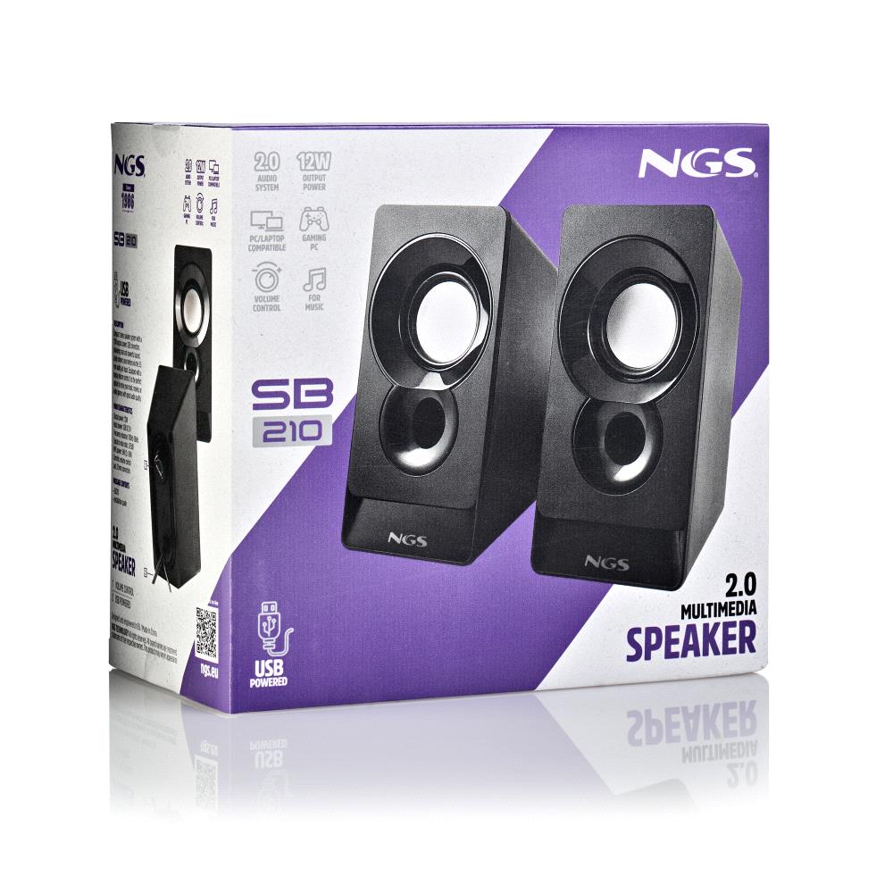 ALTAVOCES 2.0 6W JACK 3.5MM + ALIMENTACION USB NGS SB210