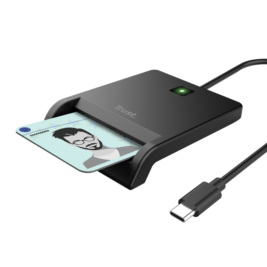 LECTOR DNIE 4.0 USB-C 1M + ADAPTADOR A USB-A TRUST PRIMO 26253