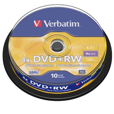 DVD-RW VERBATIM TARRINA 10 UNIDADES