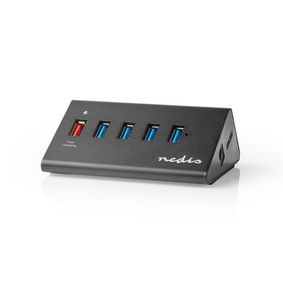 HUB USB 3.2 GEN1 5 PUERTOS (1xQC3.0) NEDIS UHUBUP3510 ALIMENTADO