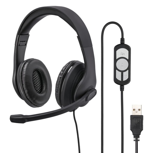 [Z011544] AURICULARES DIADEMA CON MICRO HAMA HS-USB300 USB / CONTROL VOLUMEN / MUTE