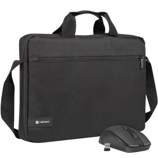 [Z014372] MALETIN PORTATIL 15,6" NATEC + RATON INAL. (PILA AA NO INCLUIDA) NTO-2051