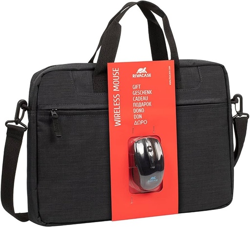 [Z020787] MALETIN PORTATIL 15,6" RIVACASE 8038 + RATON INALAMBRICO (NO INCLUYE PILAS 2xAAA)