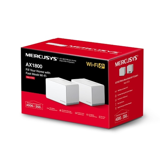 [Z021359] SISTEMA WIFI MESH AX1800 MERCUSYS HALO H70X (350M²) (3xGIGABIT) (PACK 2)