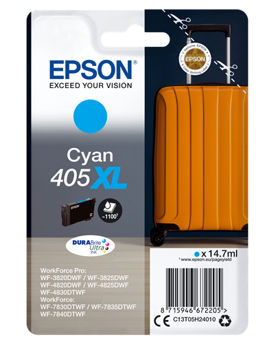 [Z013002] C O EPSON T405XLC CYAN 1100 PAG C13T05H24010