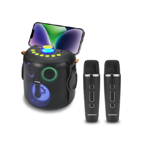 [Z021662] ALTAVOZ BLUETOOTH 5.4 TWS RGB 15W (AUX-MSD-USB) + 2 MICROS INALAMBRICOS DAEWOO DW3008