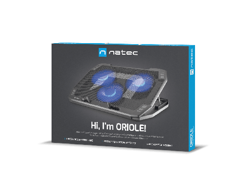 [Z021703] BASE REFRIGERACION PORTATIL 17,3" 70CFM 1280RPM 2xUSB 3xVENTILADORES NATEC ORIOLE