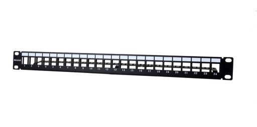 [Z021782] PATCH PANEL 24 PUERTOS KEYSTONE NO INCLUIDOS 1U UTP GESTION CABLES PHASAK PA 3424