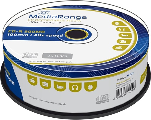 [Z005913] CDR GOLDEN DYE/MEDIARANGE CAJA 1 UD 900MB/100MIN