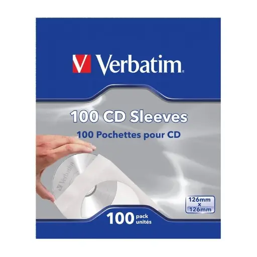 [Z013103] FUNDAS PAPEL CD/DVD VERBATIM SLEEVES (CAJA 100 UDS) 49976