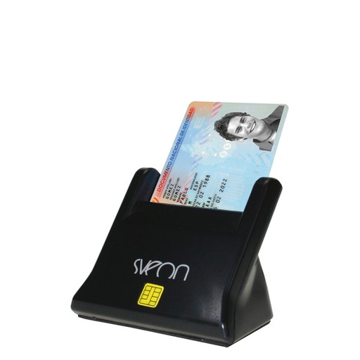 [Z012648] LECTOR DE DNI 4.0 USB 2.0 SVEON SCT022 (TIPO SOBREMESA VERTICAL)